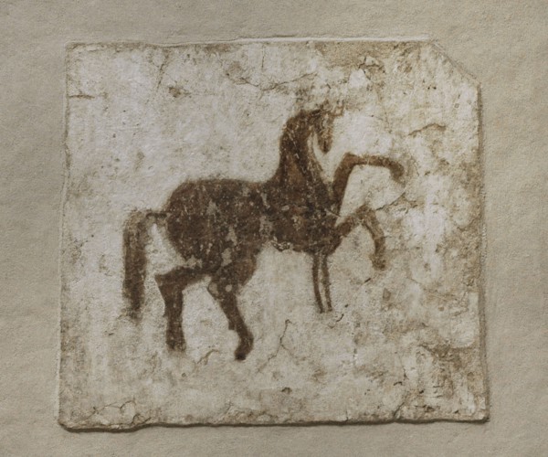 Fresco depicting a horse