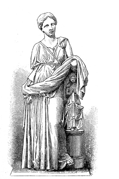 Marble statue of a Roman woman