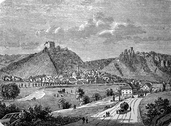 Riedenburg Castle in the Altmühl Valley in Bavaria