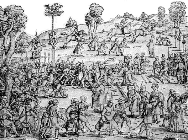 Peasant church fair in 16th century Germany
