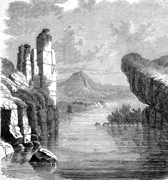 The gate of Ursk at the river Lena