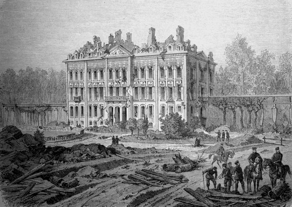 The burned out castle of Meudon in February 1871