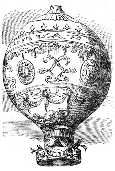 Balloon for the first air journey of Pilatre de Rozier and d'Arlande