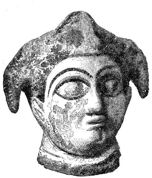Stone head from the ruins of Babylon