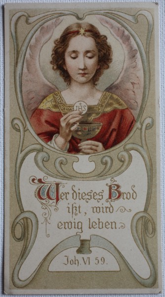 Holy picture of who is this bread eats live forever  /   Heiligenbild