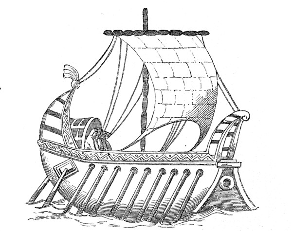 Danish ship from the 9th century