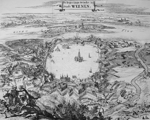 Plan of the siege by the Turks and liberation of Vienna