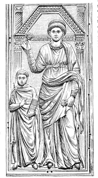 Galla Placida and her son Valentinian III