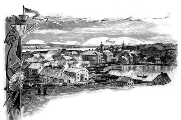 Reykjavik on Iceland in 1892  /  Reykjavik auf Island im Jahre 1892
