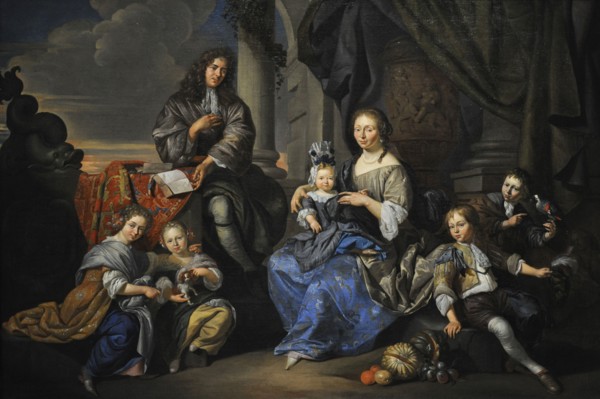 Dirck Toorenvliet with his family, 1687-1694, by Jacob Toorenvliet