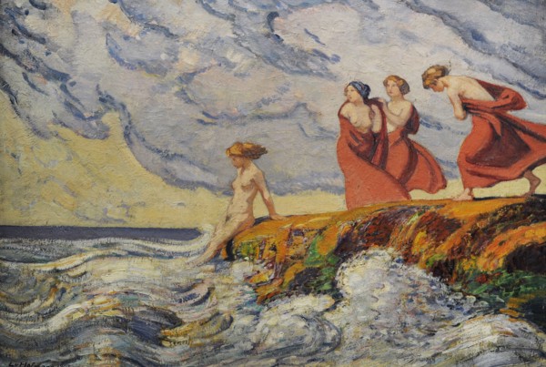 Breaking Waves, 1905, by Ludwig von Hofmann