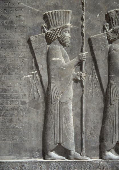 Relief of Persian soldier at stairs of Apadana Palace