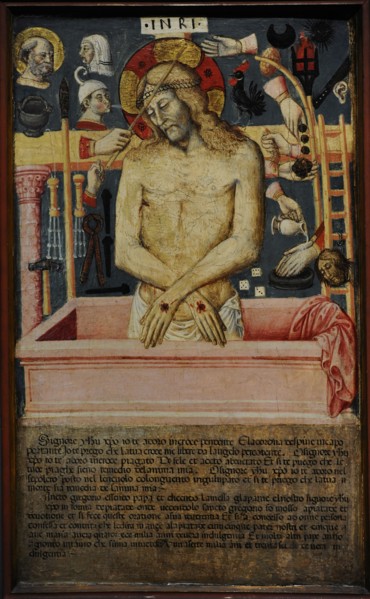 Christ as the Man of Sorrows, with the Arma Christi