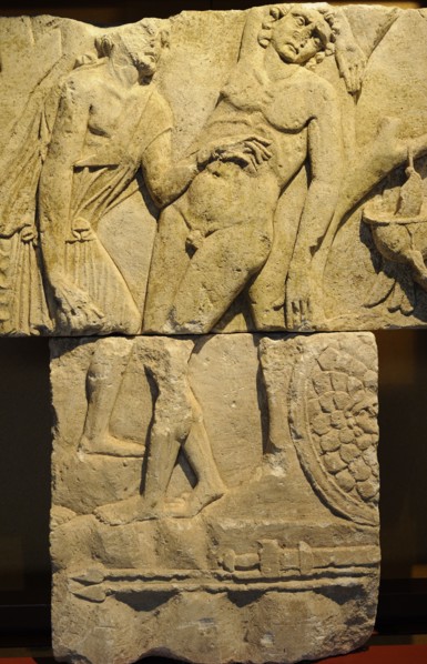 Relief of a Roman tomb.