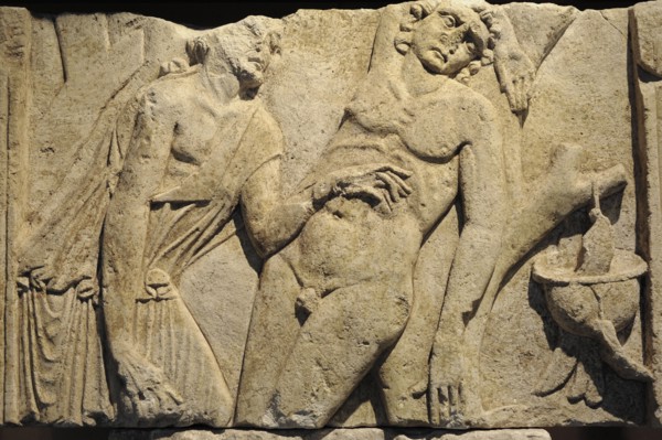 Relief of a Roman tomb.