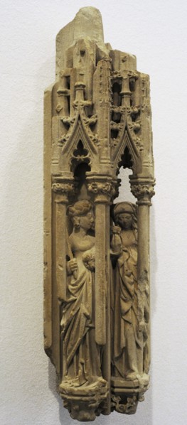 Fragment of a Tabernacle. Saints Agnes and Dorothea.