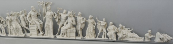 Reconstruction of the East pediment of Parthenon, Acropolis of Athens.