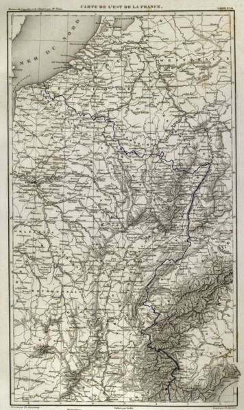Napoleonic map. Eastern France.