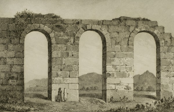 Ruins of an ancient aqueduct.