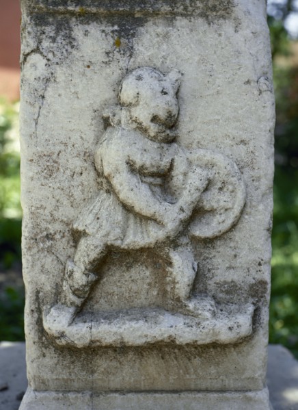 Relief of the Thraex, type of Roman gladiator.