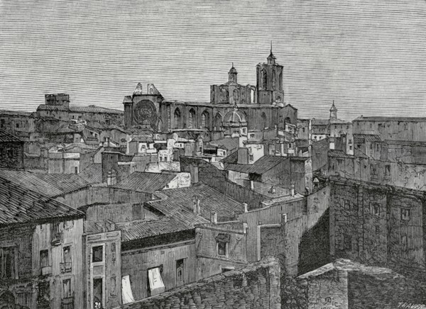 View of the upper part of the city.