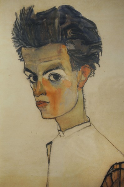 Self-Portrait with Striped Shirt.