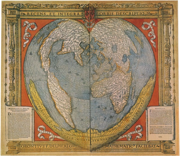 Cordiform World Map, 1536