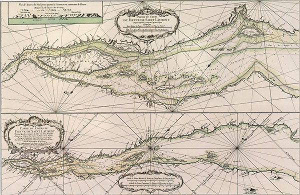 Map of the River St. Laurence, Canada 1761