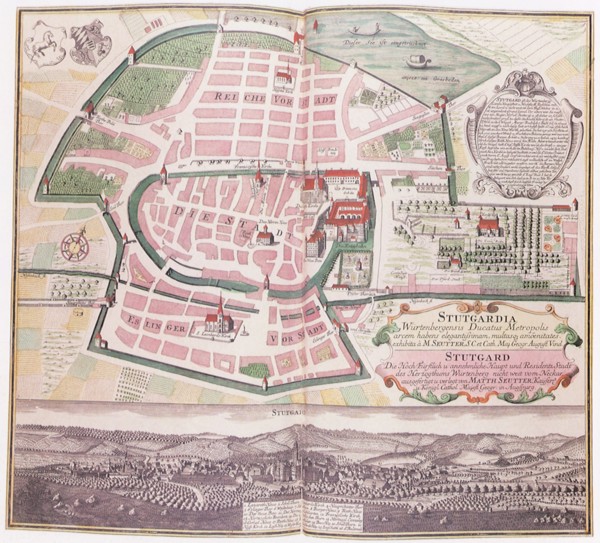 Map of Stuttgart 1742