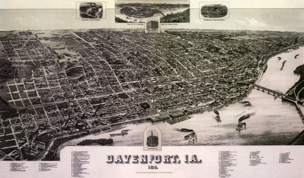 Map of Davenport. 1888