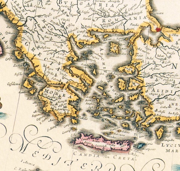 Map of Greece 1650