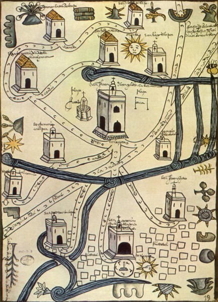 Map with Streams, Churches 1577