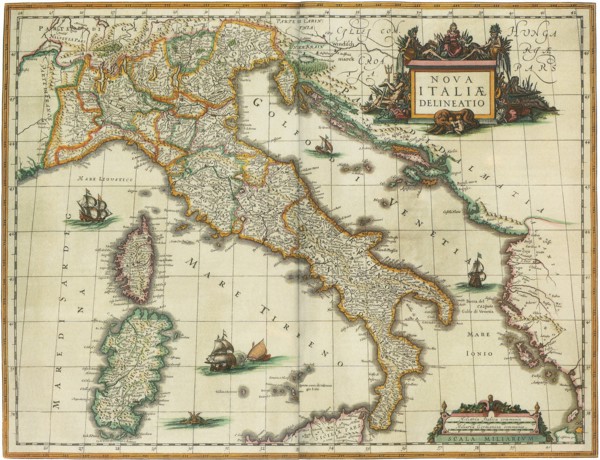 Map of Italy 1631
