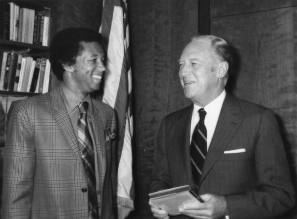 Arthur Ashe With Secretary of State Rogers