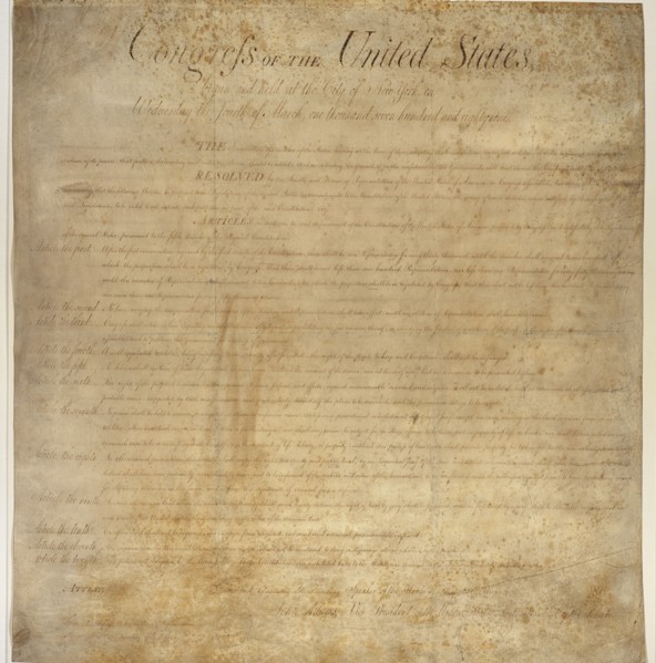 Bill of Rights, 1791 .