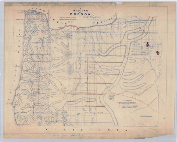 A Diagram of Oregon (1860 Oregon Map).