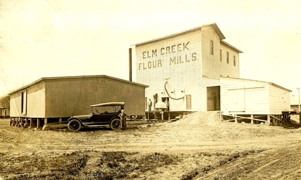 Elm Creek Flour Mill, Sent First Car of Flour from Nebraska to the Fighting Front, Fathered from Farmers and Citizens of Buffalo County.