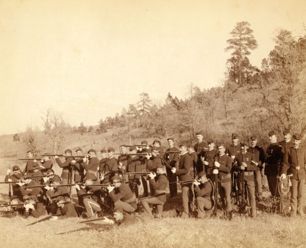 Company 'C,' 3rd U.S. Infantry near Fort Meade, South Dakota 1890.