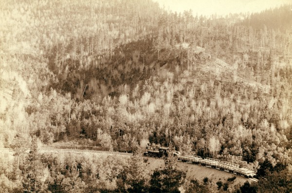 A pretty view.' At 'picnic' grounds on Homestake Road 1890.