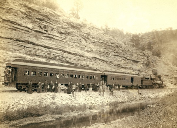 On the B[urlington] and M[issouri River] R'y near 'Hot Springs, S.D.' 1891.