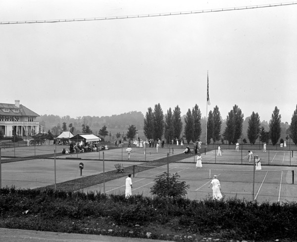 1917 Photo of Columbia Country Club - Columbia Country Club Tennis Courts.