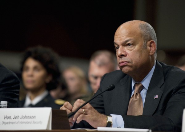 Homeland Security Jeh Johnson testifies about the role and responsibility of the Department of Homeland Security in response to the Ebola outbreak in West Africa at a Senate Committee  2014.