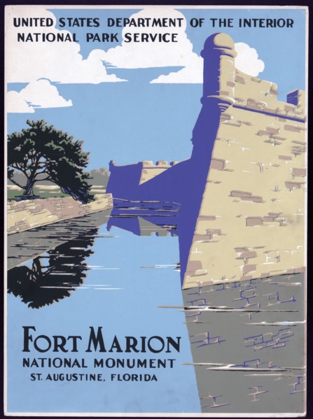Fort Marion National Monument, St. Augustine, Florida circa 1938 .