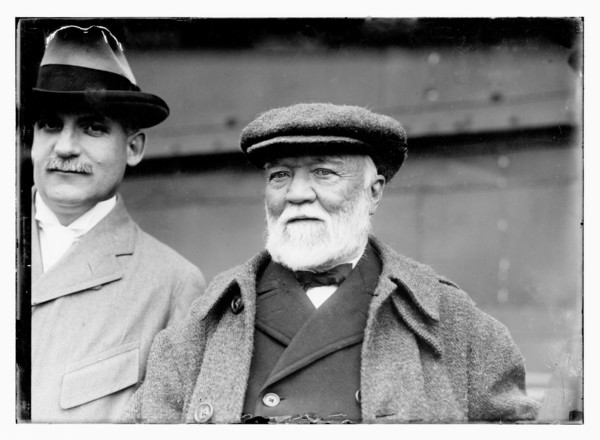 Andrew Carnegie posing for photo.