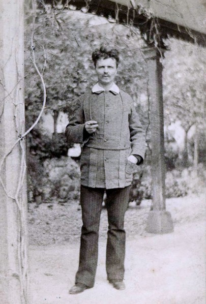 Swedish author August Strindberg. Self-portrait in Gersau, Switzerland circa 1886.