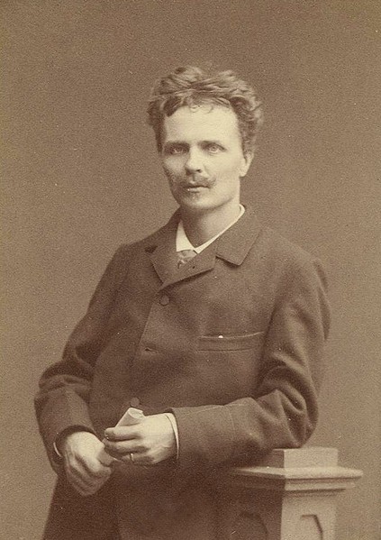 Swedish author August Strindberg Date: 1884  .