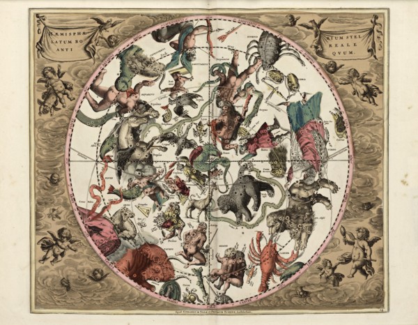 Cellarius' Hæmisphærium Stellatum Boreale Antiqvum, 1708.