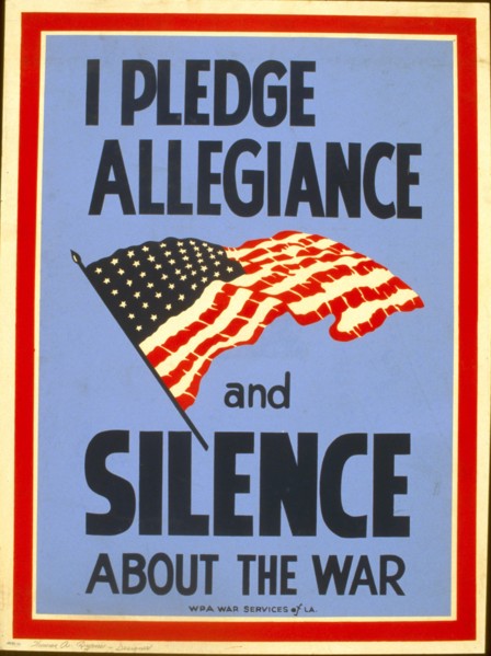 I pledge allegiance and silence about the war circa 1941-1943 .