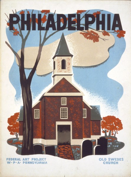 Philadelphia Old Swedes Church circa 1936-1941.