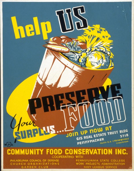 Help us preserve your surplus...food circa 1941-1943.